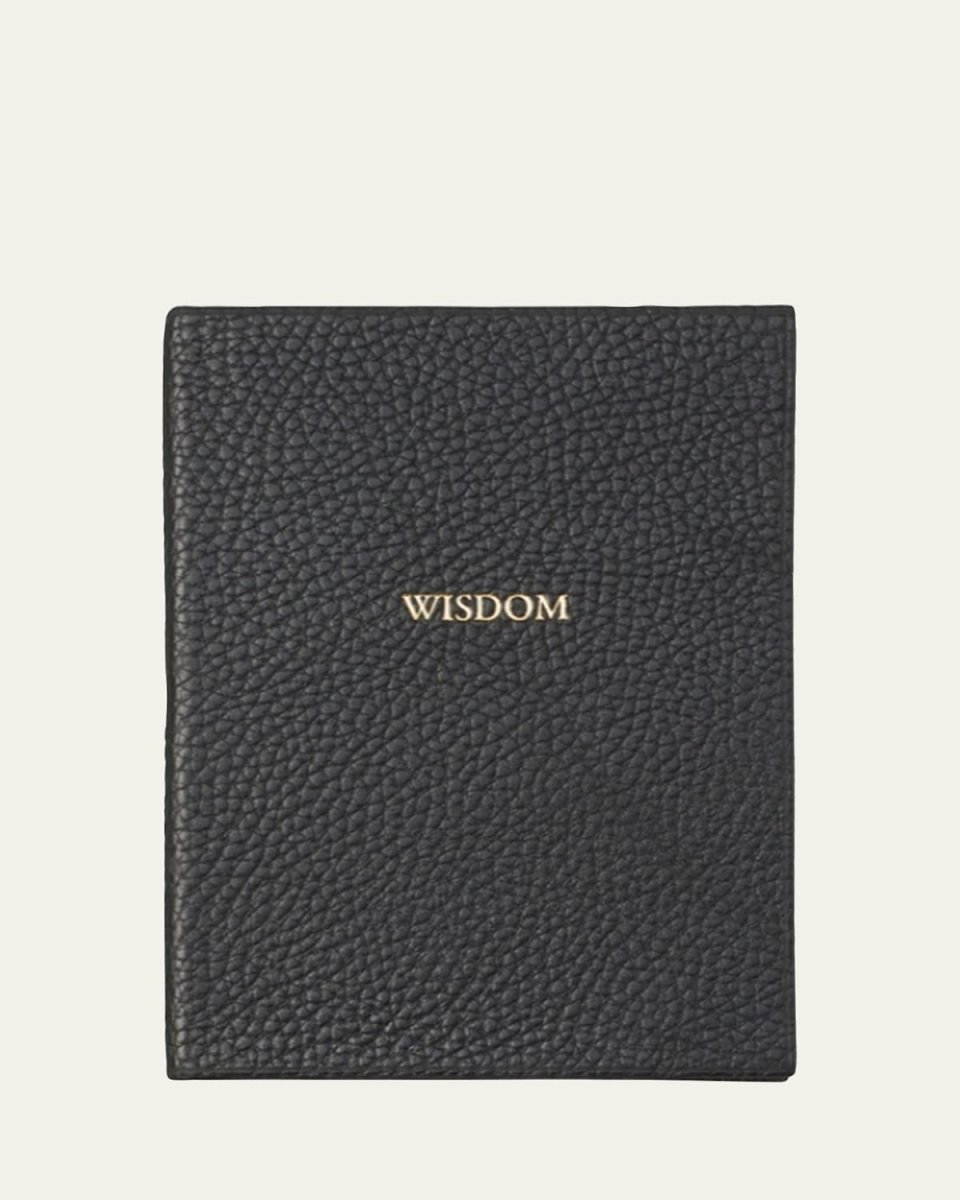 "Wisdom" Leather Journal Black